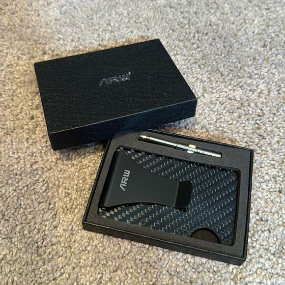 Carbon Fiber Men’s Wallet -RFID blocking NWT - Picture 2 of 7